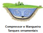 Compressores e Mangueira - Tanques Ornamentais